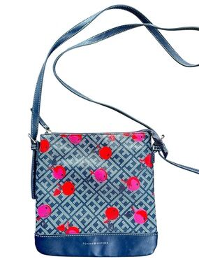Tommy Hilfiger Navy Crossbody with TH‎ logo and Cherries